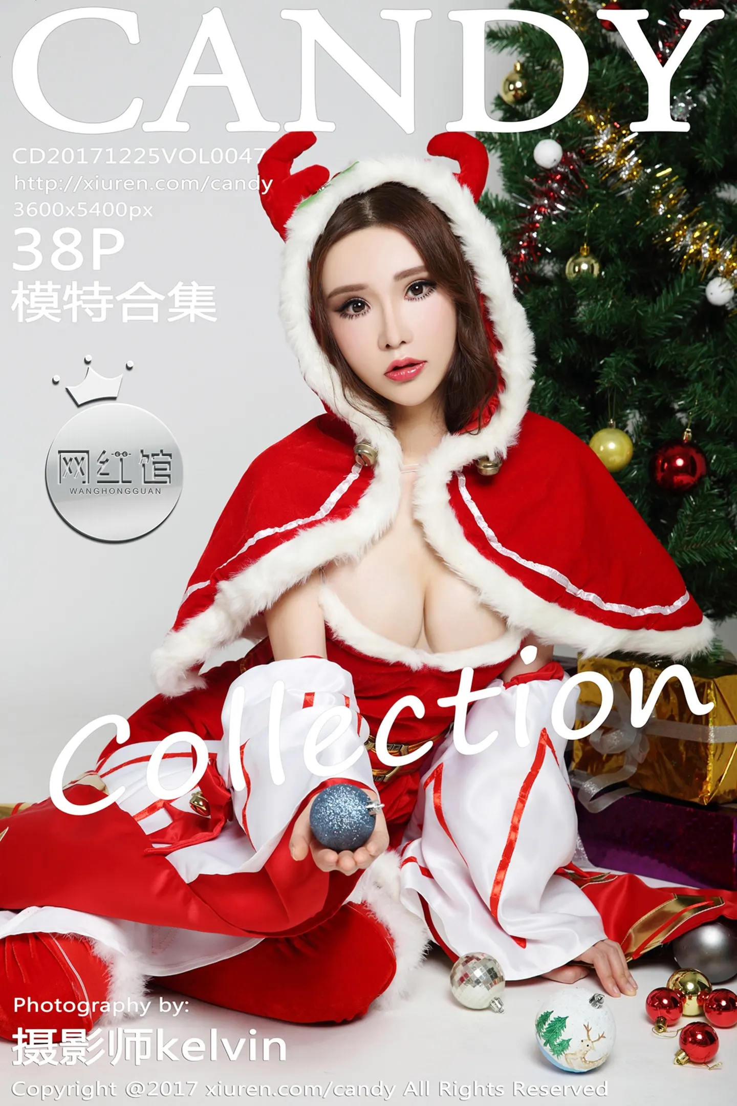 [Candy糖果画报]Vol.047_网红馆模特合集圣诞主题红色圣诞女郎爆乳诱惑写真38P-秀人网 - XiuRen.Xyz